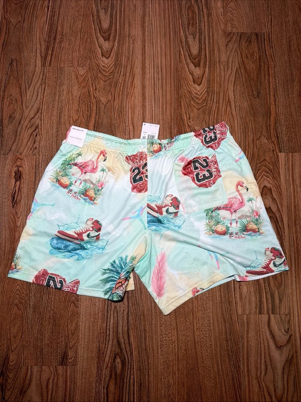 Nike Jordan Essentials Men's Printed Mesh Shorts Flamingos IB3012-133 XXL NWT